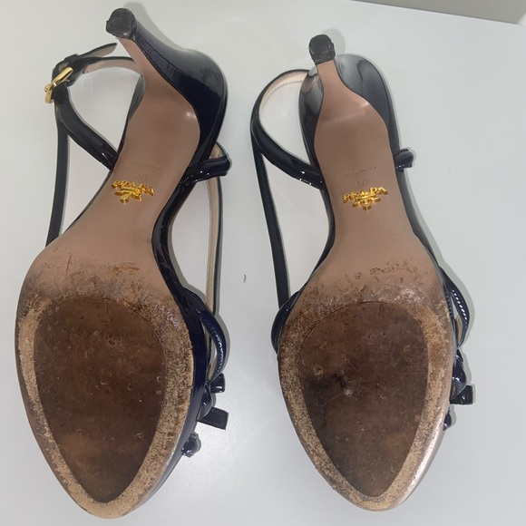 Authentic Prada Navy Blue Heels - Picture 9 of 13